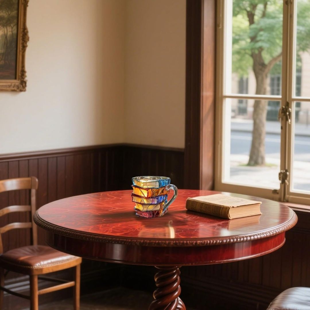 Tazza Lucky 3D Artigianale Originale per Amanti dei Libri