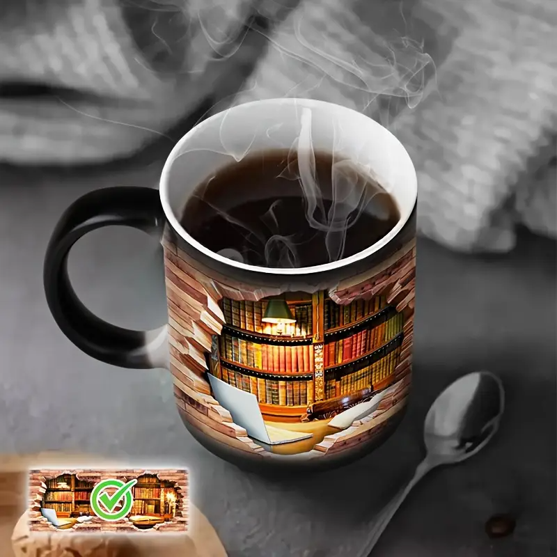 Tazza in Ceramica Magica con Libreria – Effetto Termico