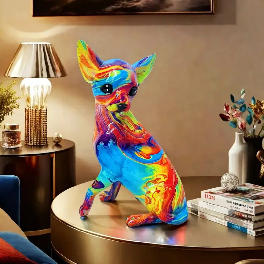 Chihuahua – Lampada da Tavolo in Resina Colorata