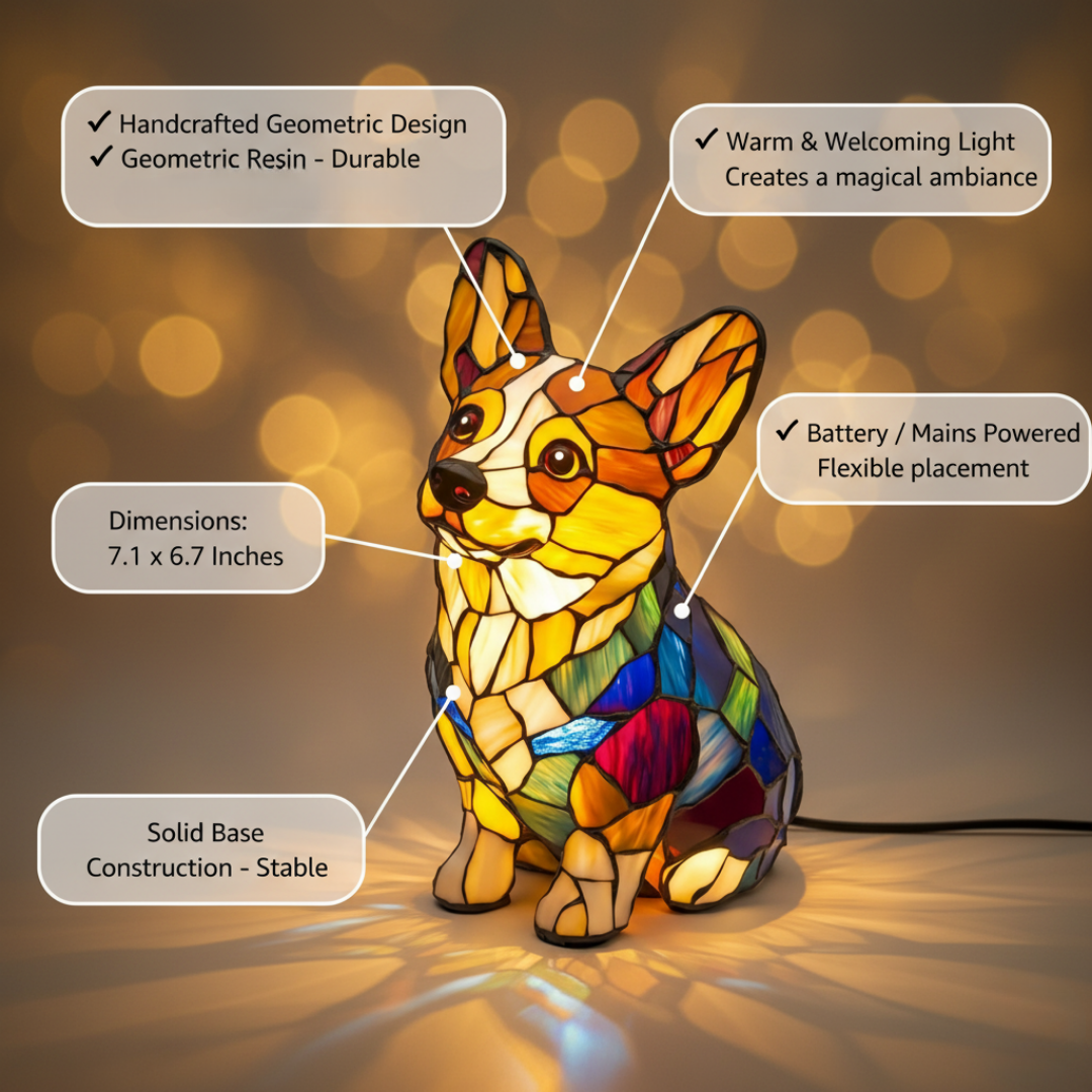 Corgi della Felicità – Lampada Artigianale