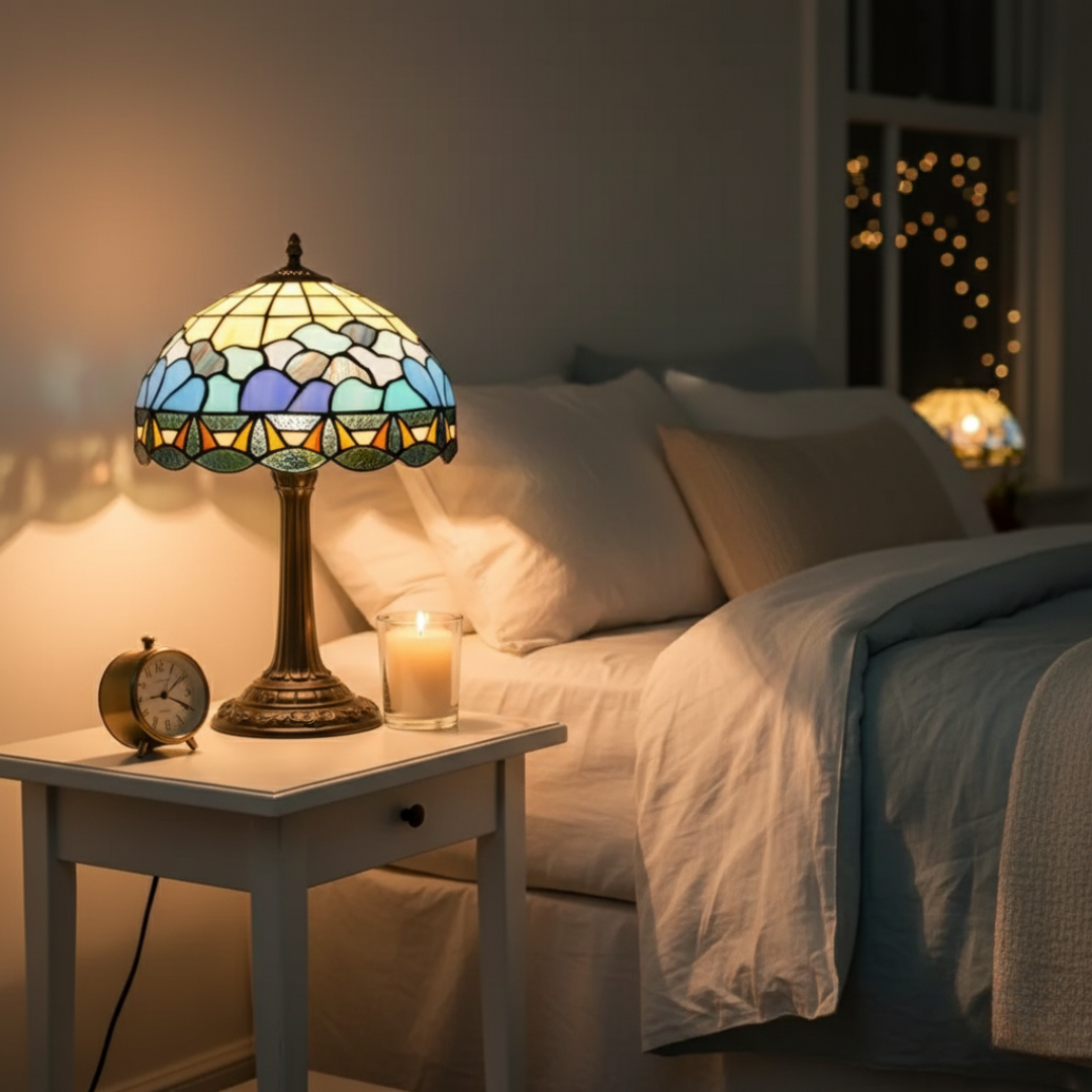 Rose Vibranti – Lampada Artigianale in Vetro Colorato