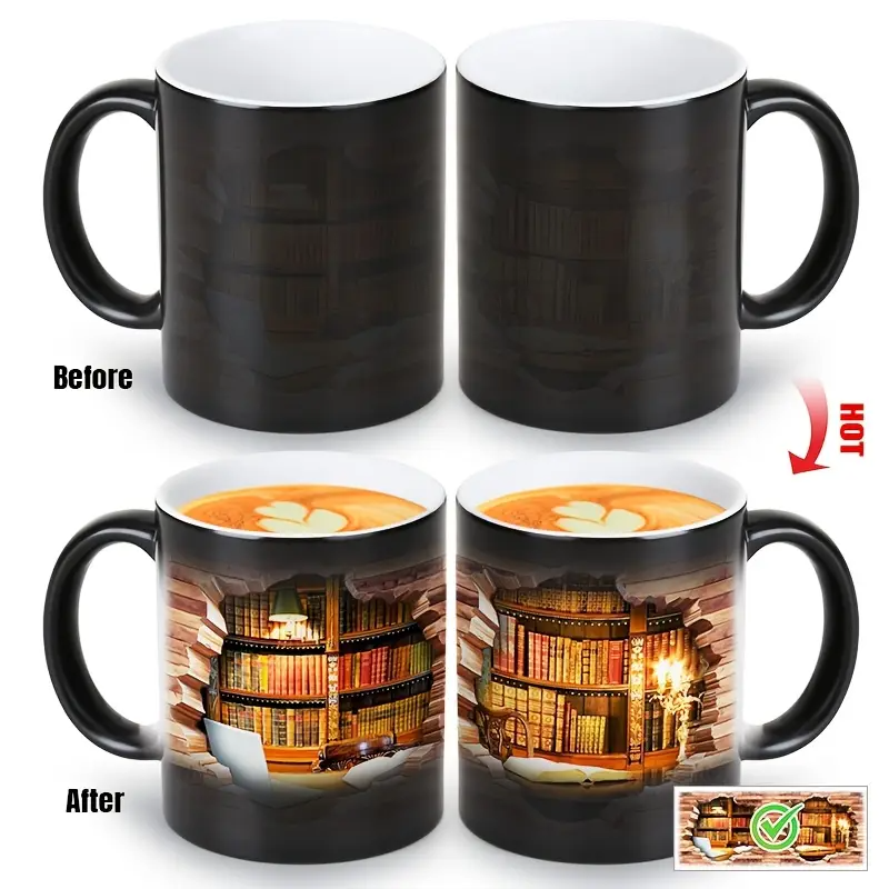 Tazza in Ceramica Magica con Libreria – Effetto Termico
