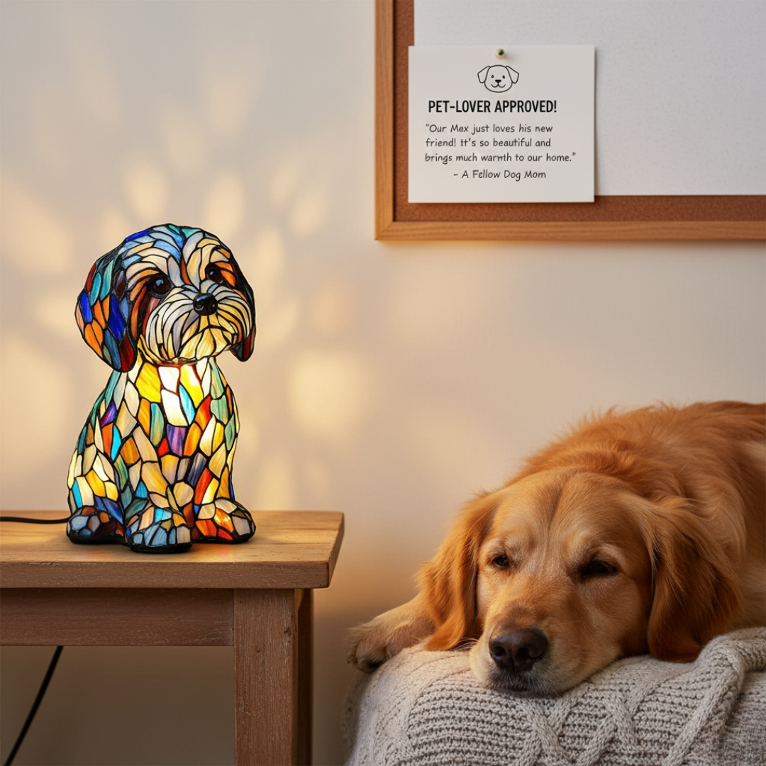 Husky Aurora – Lampada Artigianale in Vetro Colorato