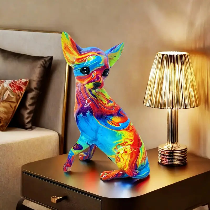 Chihuahua – Lampada da Tavolo in Resina Colorata
