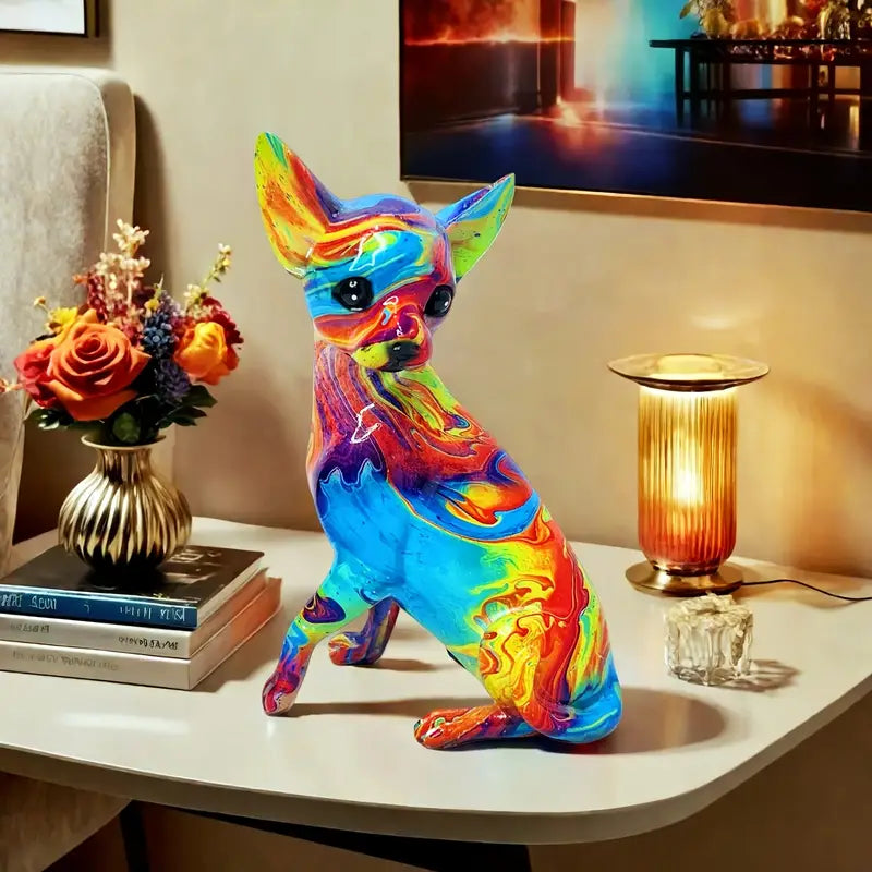 Chihuahua Vivace – Lampada da Tavolo in Resina